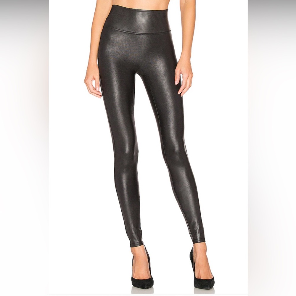 Spanx Black Faux Leather Leggings NWT